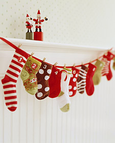 Baby Sock Advent Calendar Martha Stewart